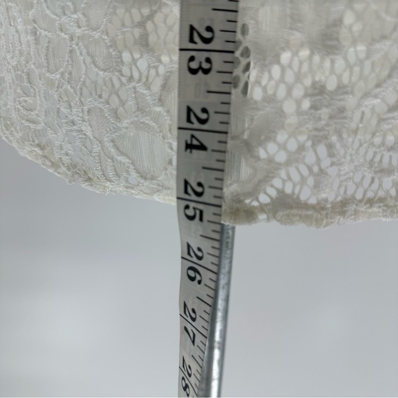 Miholl sz M White Blouse Lined Floral Laced Off The Shoulder NWOT Fairy - Picture 10 of 13